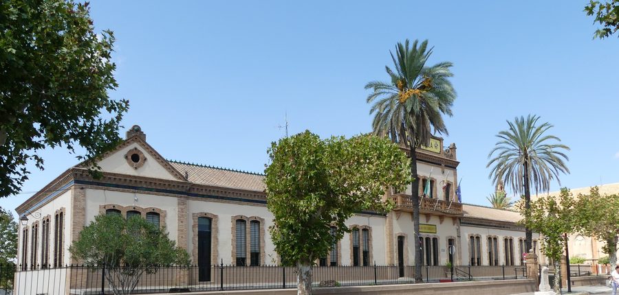 Town hall of Villanueva del Río y Minas in the province of Seville