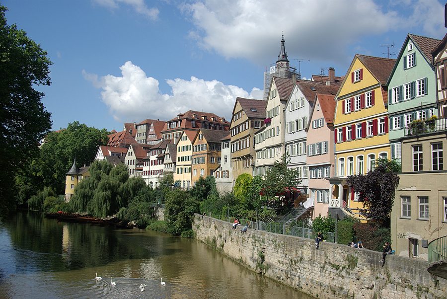 Historic Neckarfront of Tübingen on the Neckar