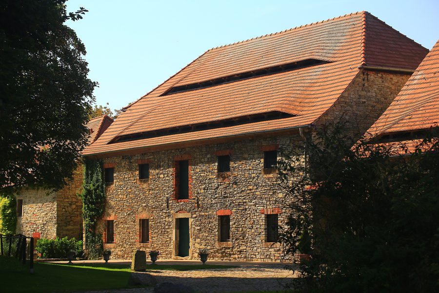 Farm building of the restored Wanzleben Castle