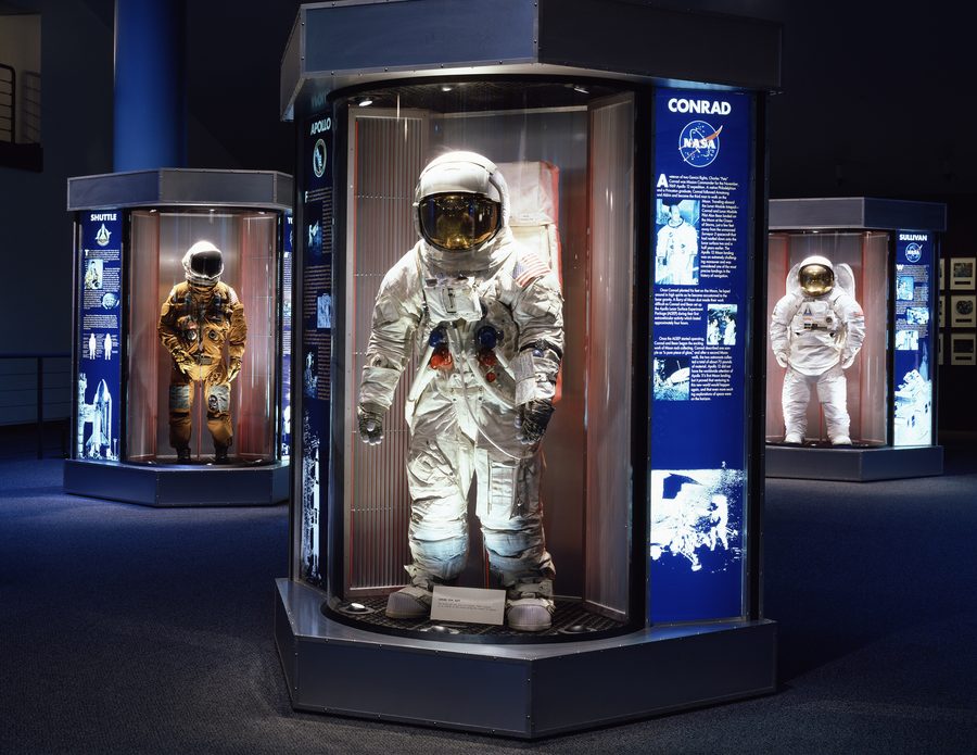 Astronaut suit at the Lyndon B. Johnson Space Center in Houston, Texas