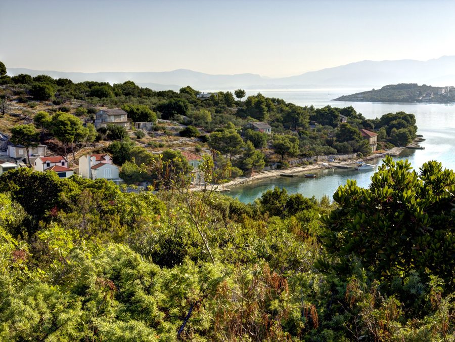 Coastal section of Podkamenica in the bay of Nečujam