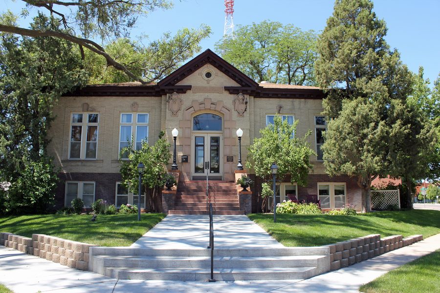 Historic building of the former Sterling Public Library in Sterling, Colorado