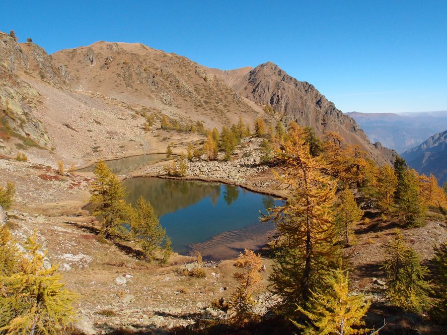 Laghi Mauton in the Maritime Alps, in a mountain landscape of the Cuneo area