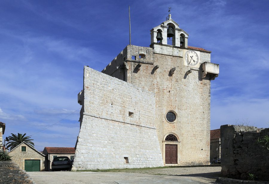 Northwest side of the fortified church of St. Mary in Vrboska
