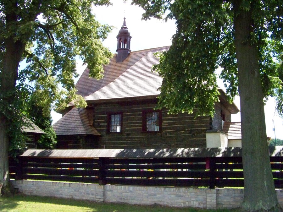 Exterior view of St. Nicholas Church in Veliny in the Okres Pardubice