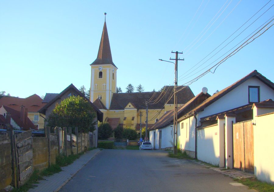 Lutheran church in Șura Mare in Sibiu County, Romania