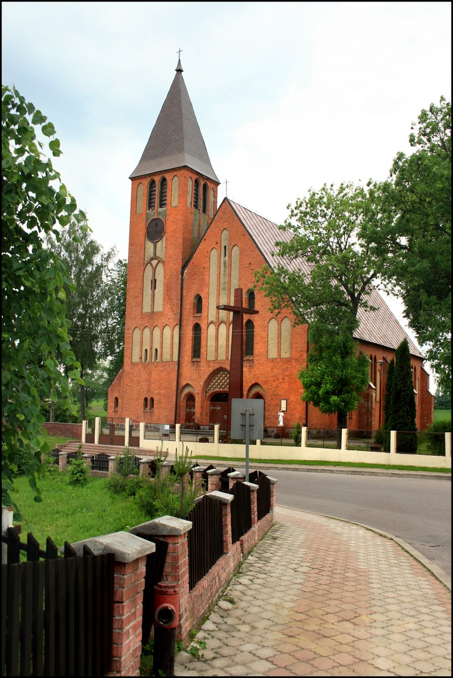 Neo-Gothic St. Andrew Bobola Church in Dubeninki