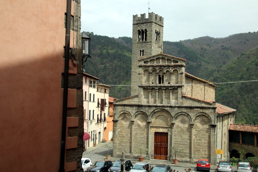 Exterior view of the Pieve di Santa Maria Assunta in Villa Basilica
