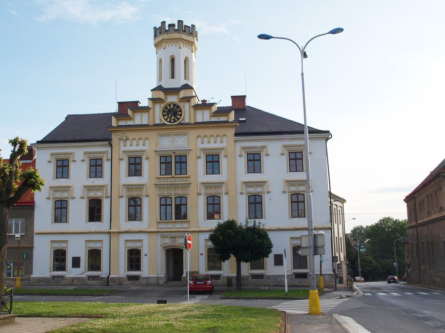Town hall on the market square of Česká Skalice in the Okres Náchod