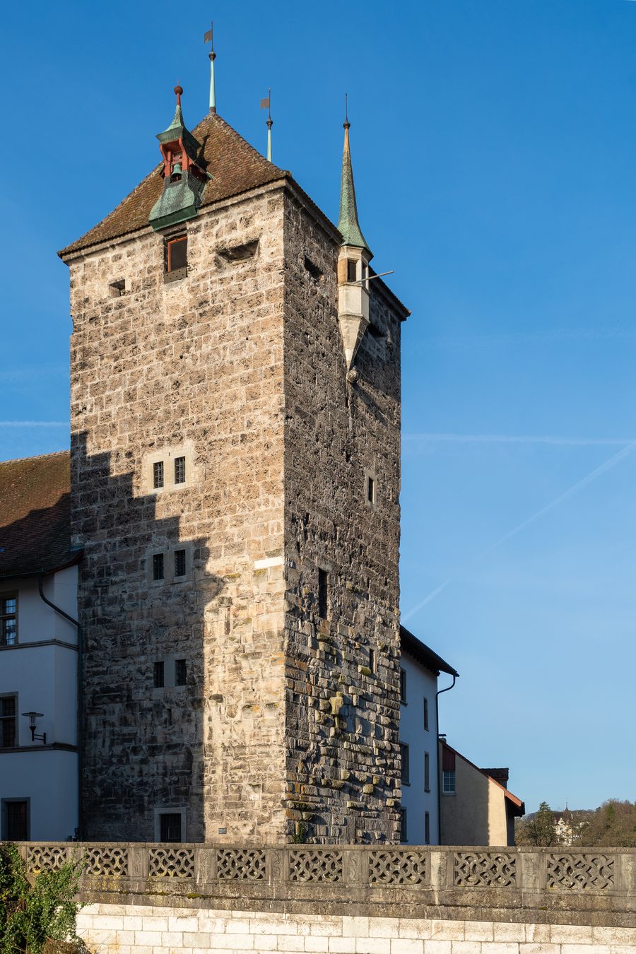 Black Tower in the old town of Brugg in the canton of Aargau