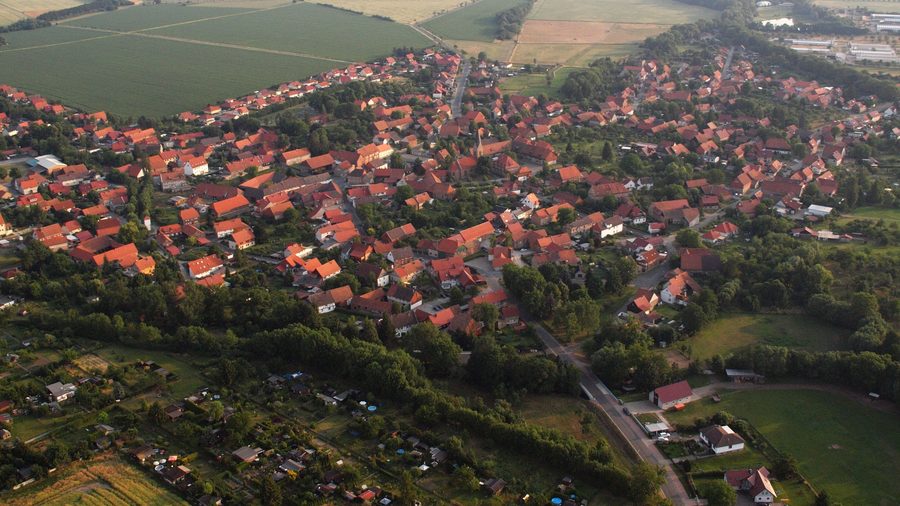 Aerial view of Veckenstedt in the Harz