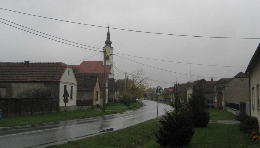 Village view of Hlebine in northern Croatia