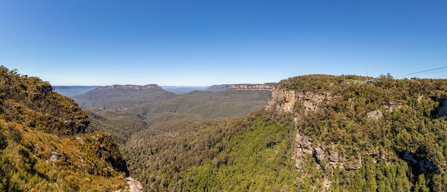 View across Jamison Valley in the Blue Mountains of New South Wales.