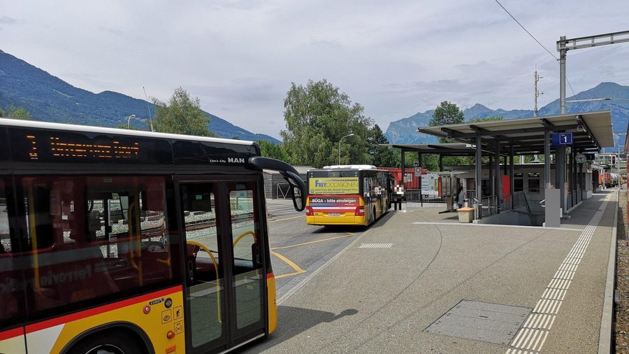 Untervaz-Trimmis railway station in Grisons