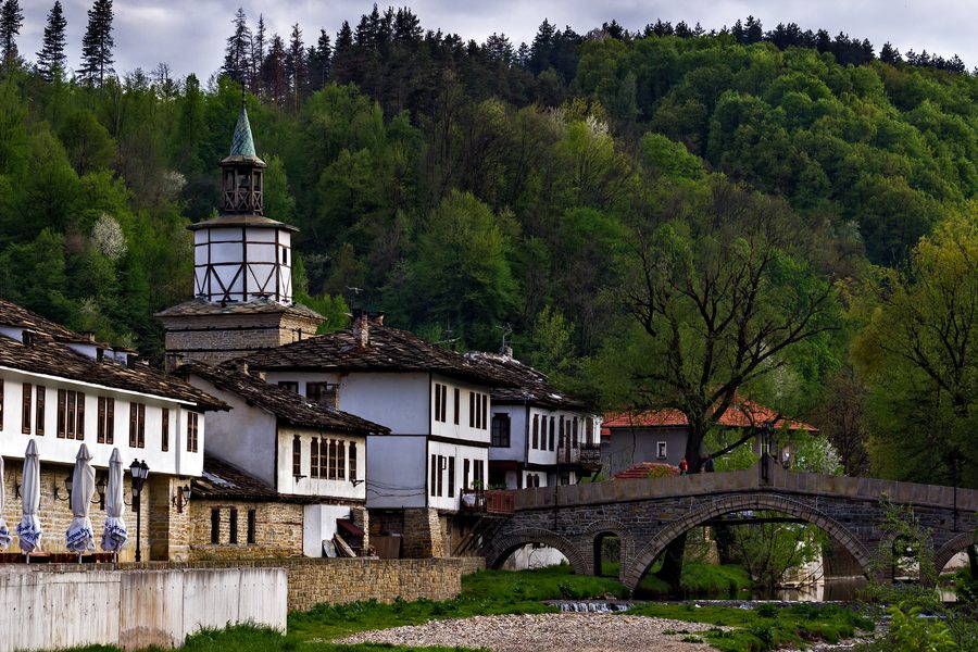 Historic clock tower of Tryavna in Bulgaria