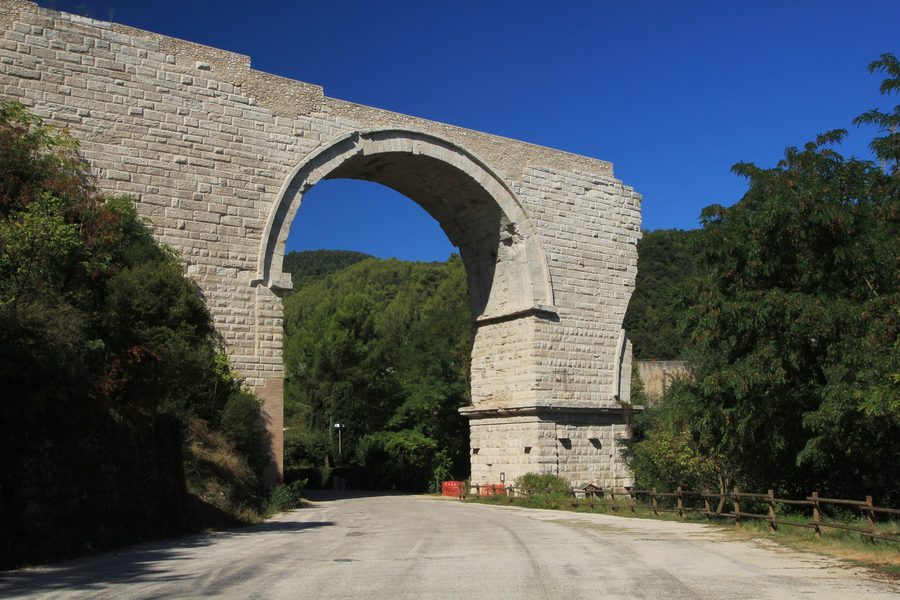 Remains of the Roman-era Augustus Bridge near Narni