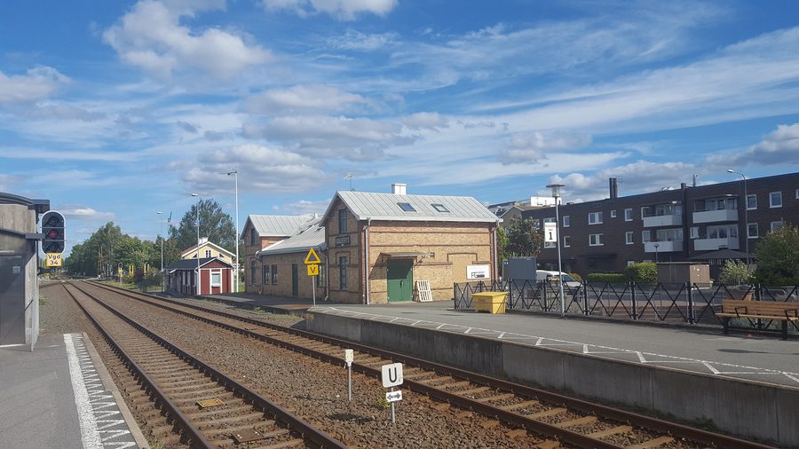 Train station in Vaggeryd, Sweden