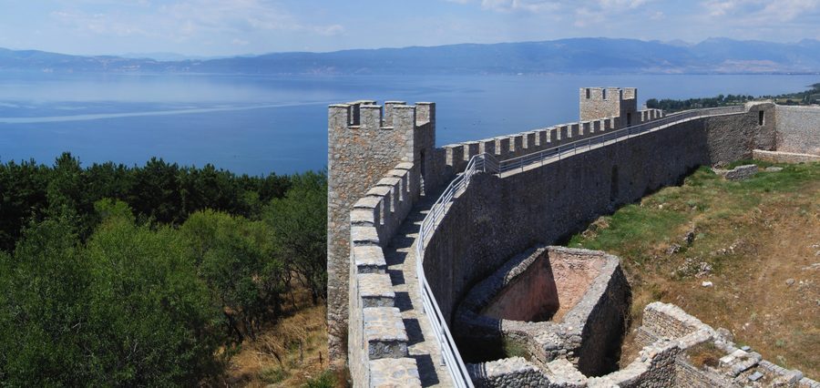 View of Lake Ohrid and the fortress