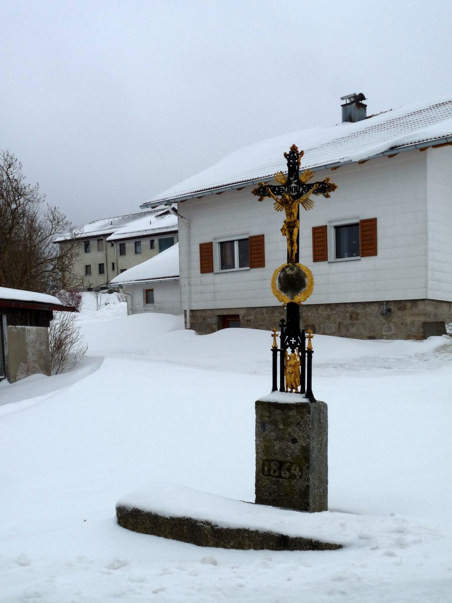 Wayside shrine in the village of Haidmühle in the district of Freyung-Grafenau