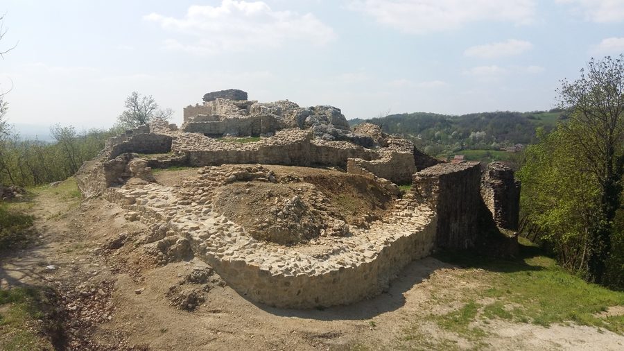 Archaeological remains of Čanjevo Fortress in the municipality of Visoko