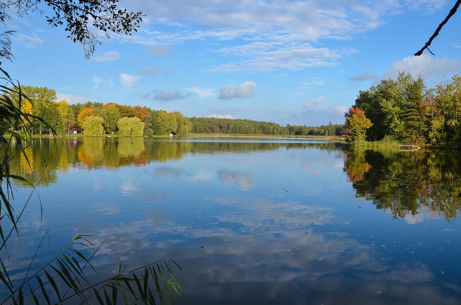 Sonnensee near Flachslanden in the rural landscape of Middle Franconia