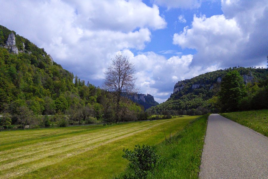 Danube Cycle Path east of Beuron in the Upper Danube Valley