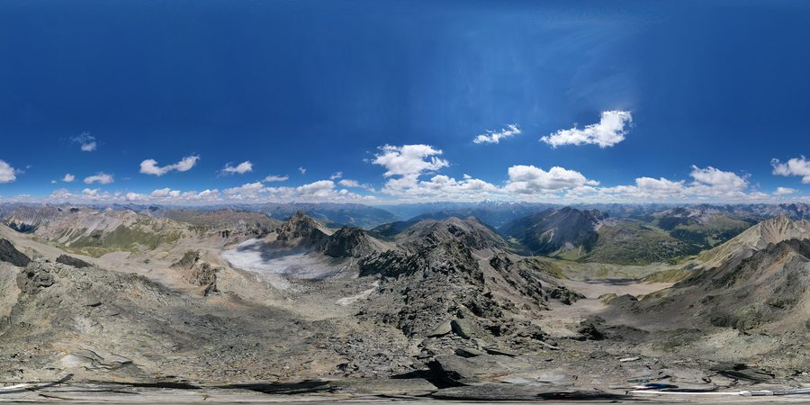 Alpine mountain landscape in the vicinity of Taufers in Val Müstair