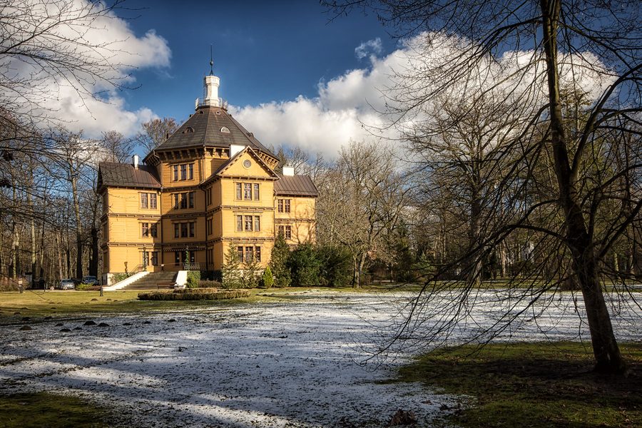 Exterior view of the hunting palace in Antonin in the park