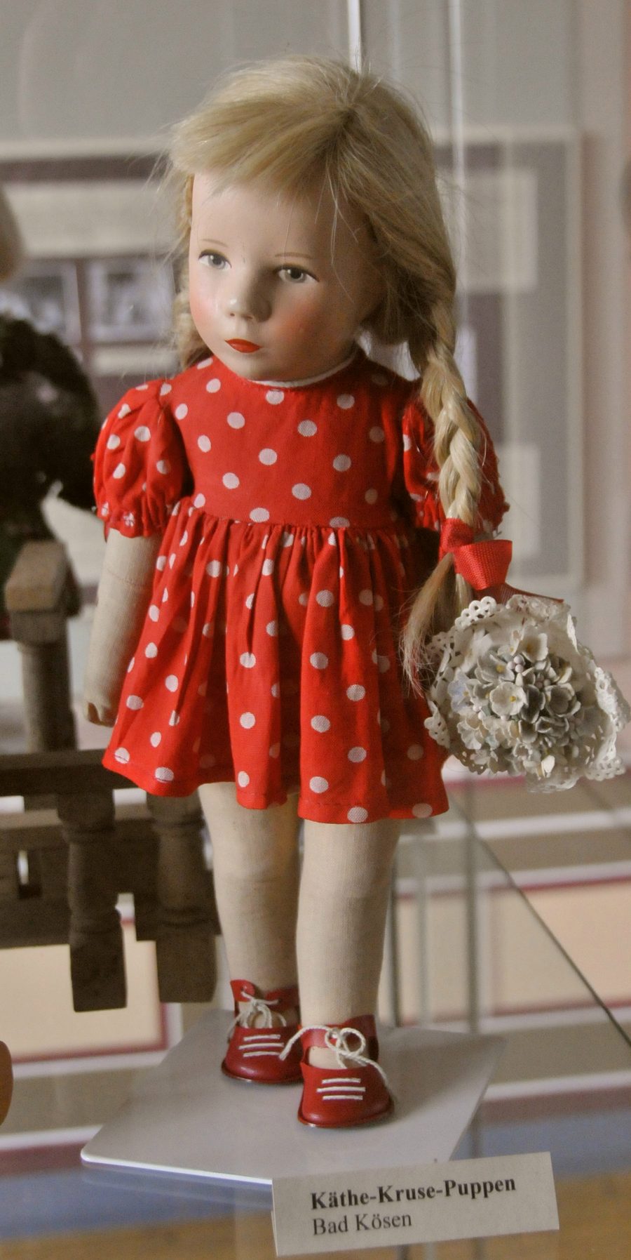Käthe Kruse doll in the puppet museum at Tenneberg Castle