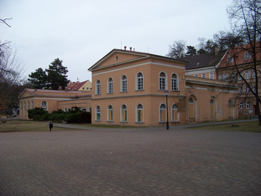 Spa park with the Hadà Lázně buildings in Teplice.
