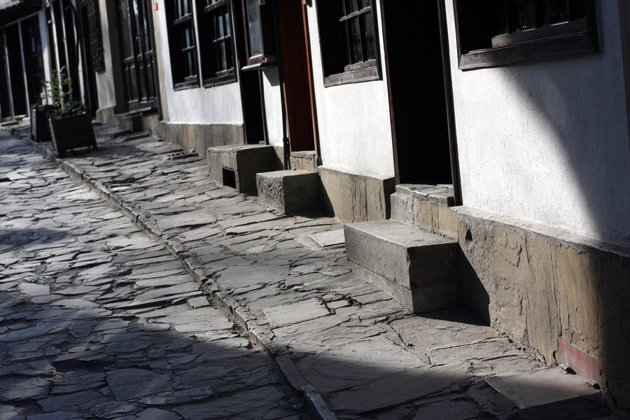 Historic artisan street Samovodska Charshiya in Veliko TÅrnovo