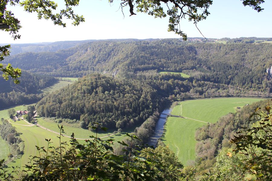 View from Wildenstein Castle over the landscape of the Upper Danube Nature Park