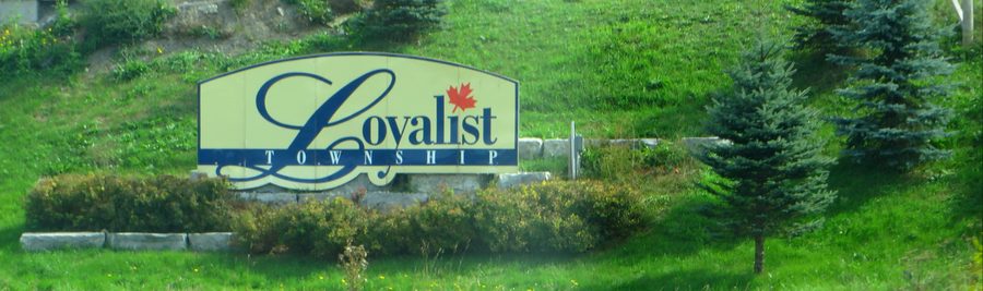 Landscape of Loyalist Township on Lake Ontario in Lennox and Addington County