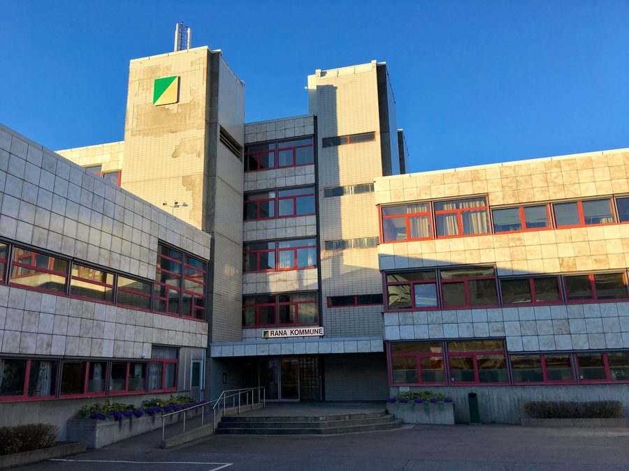 Town hall of Rana municipality at Rådhusplassen in Mo i Rana