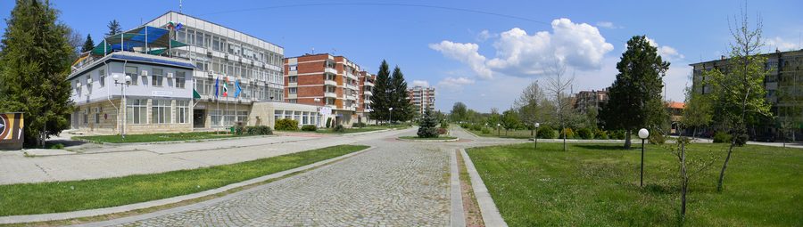 Municipality building and part of the centre of Strazhitsa