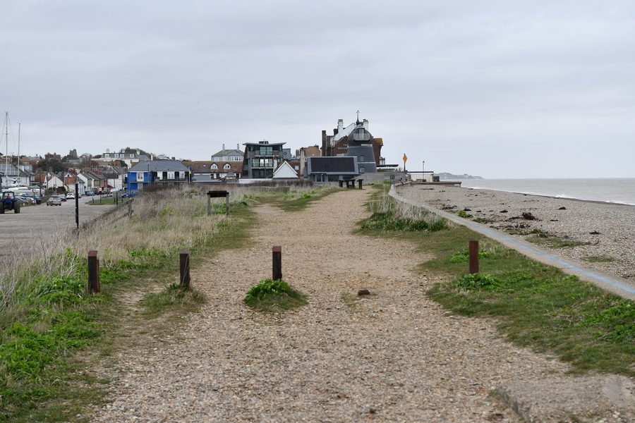 View from the car park over Aldeburgh and the coast