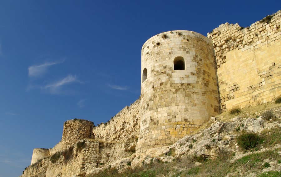 Partial view of Silifke Castle in Silifke, Mersin, Turkey