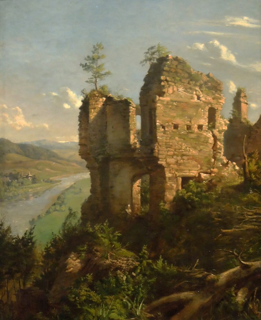 Castle ruins in Sobień
