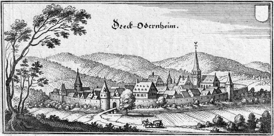 Historical depiction of Odernheim am Glan