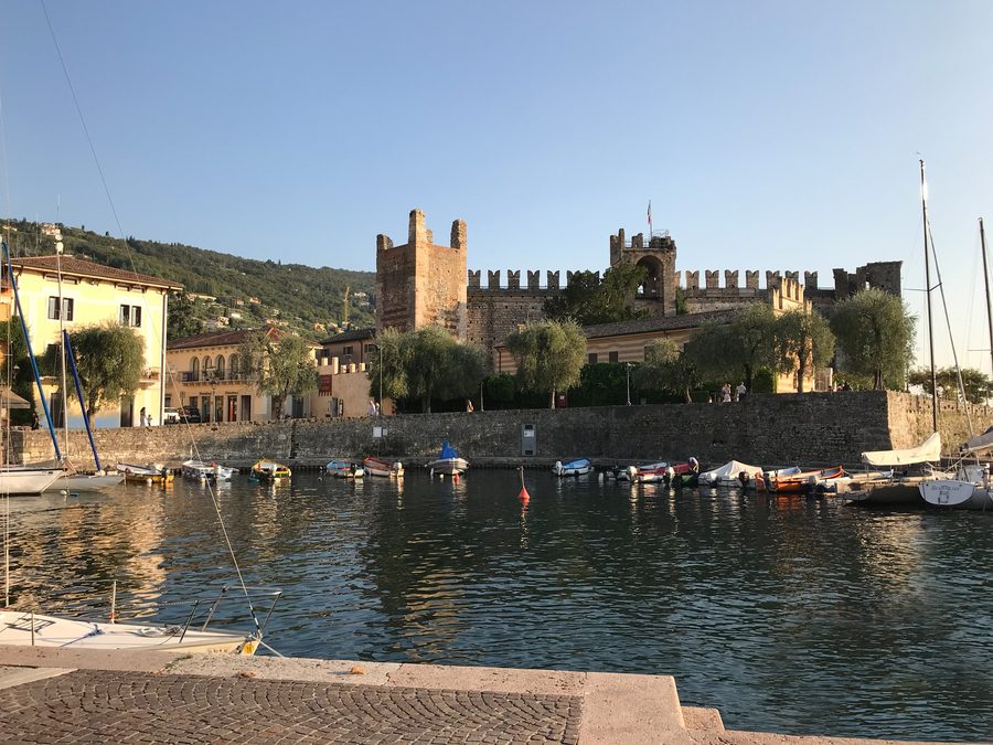 Castello Scaligero in Torri del Benaco seen from the harbor.