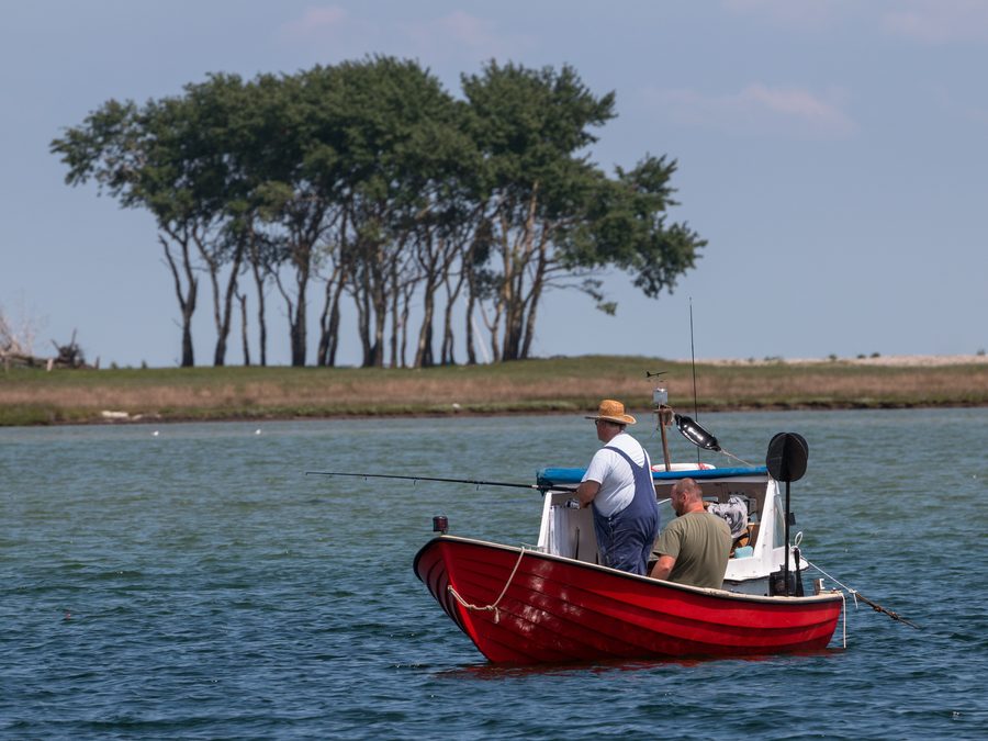Fishing boat on the Schlei near the mouth