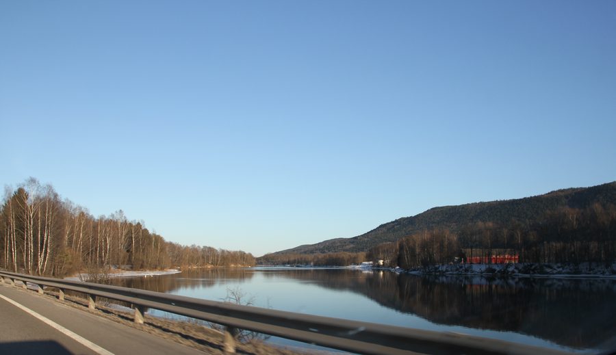 The Drammenselva in the Nedre Eiker area west of Drammen