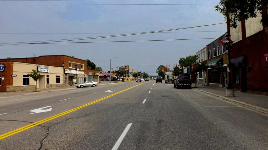 Main Street in Espanola in the Sudbury District.