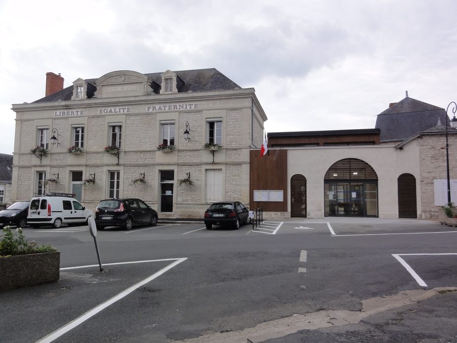 Town hall of Naintré in the department of Vienne, France